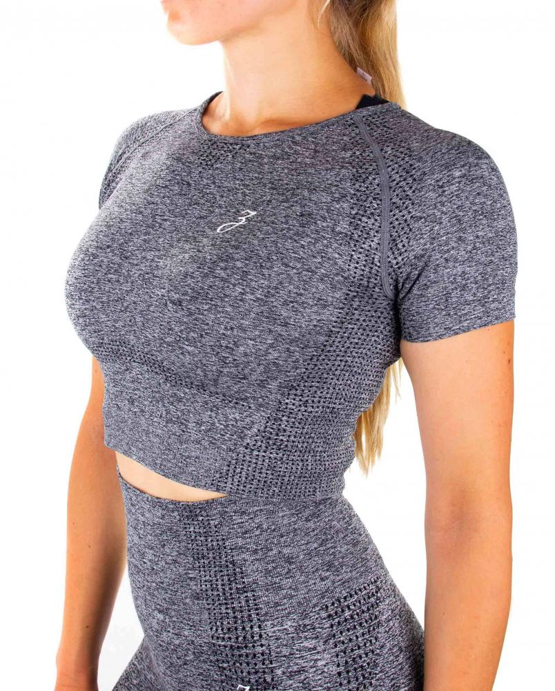 Sport Crop Top ZRED Dynamic grau von vorne seitlich